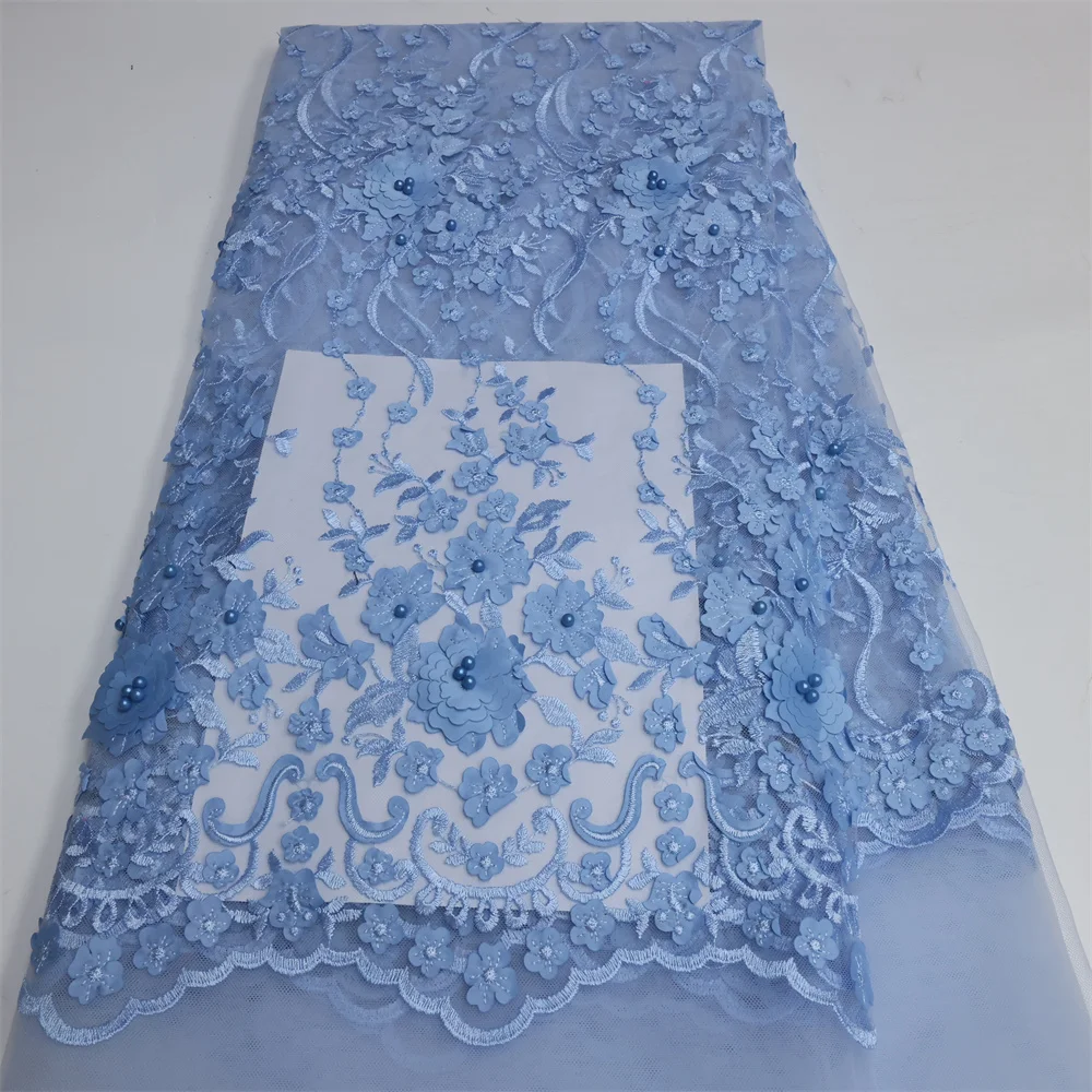 African Lace Fabric 2024  Nigerian Bridal High Quality French Tulle Lace Fabric For Wedding Party