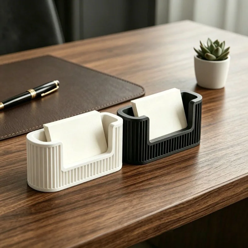 Minimally Designed High-end Business Card Storage Box Display Box Office Front Desk Desktop Storage 3D Printed Business Card Box