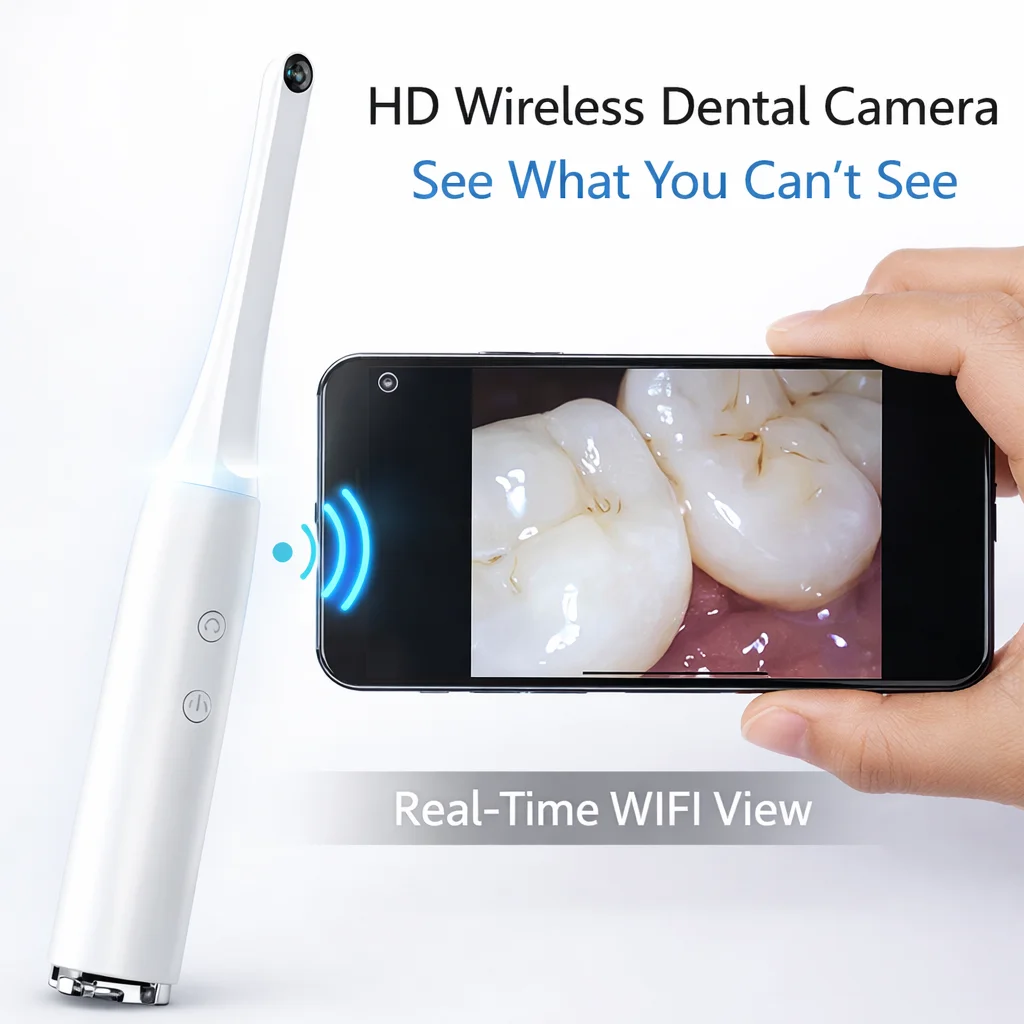 

Мини-домашний экзамен цифровой микроскоп внутриротовой сканер WiFi 10720P HD внутриротовая камера для IOS и Android