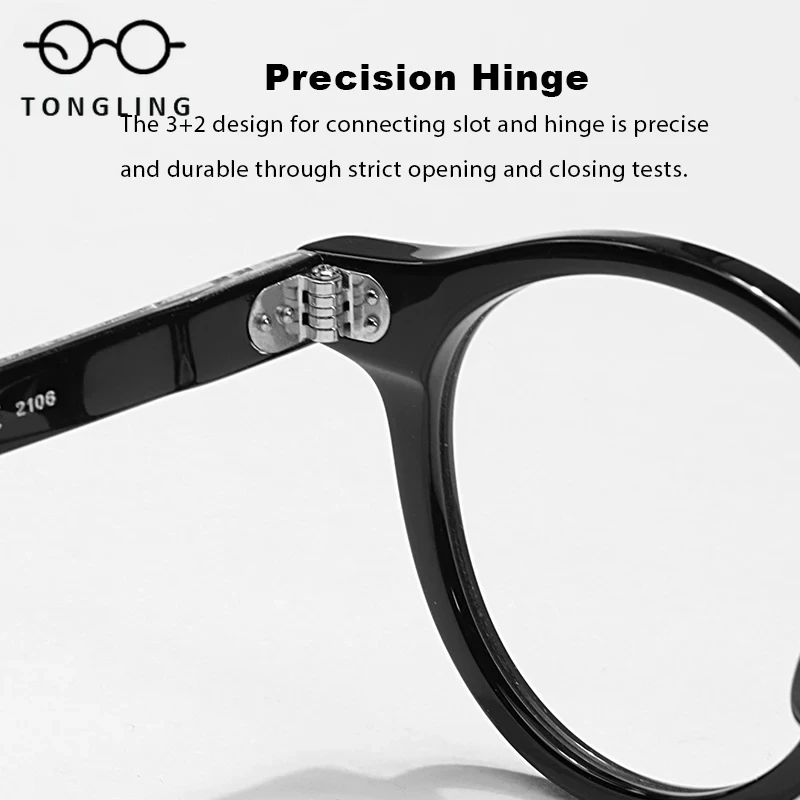 New Acetate Round Glasses Frame Men And Women Fashion Designer Optical Eyeglasses Myopia Reading Personalized Eyewear