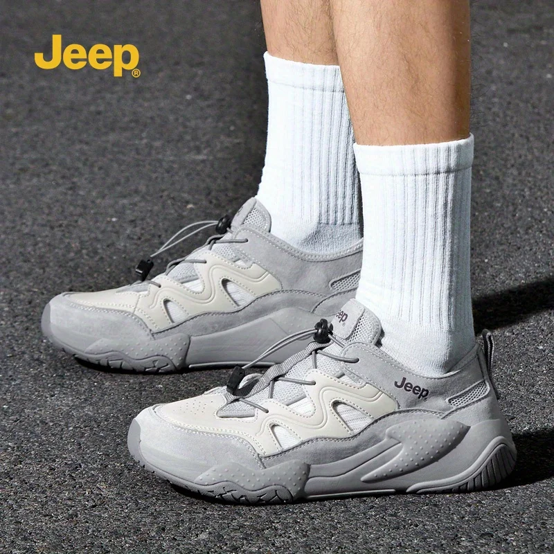 

Мужские пляжные и уличные сандалии Jeep: кроссовки с вырезами, спортивная повседневная обувь, сандалии для треккинга и хайкинга