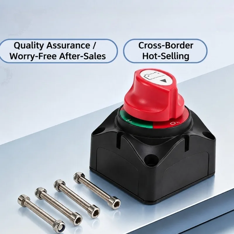 Dual‑Gear 12‑24V Battery Knob Cut‑Off Switch Anti‑Leakage Current Protector Modification Fitting Suits Yacht Camper RV