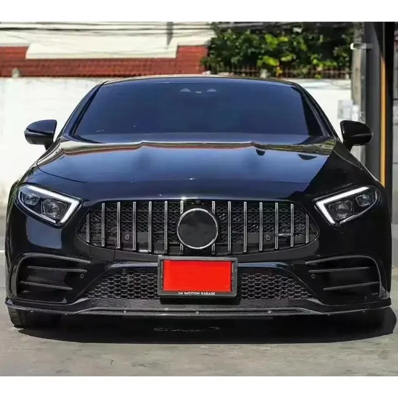 For Mercedes Benz CLS Class W257 CLS53 350 2018+ Carbon fiber wind knife fog lamp air vent decorative strip Auto parts body kit view 2