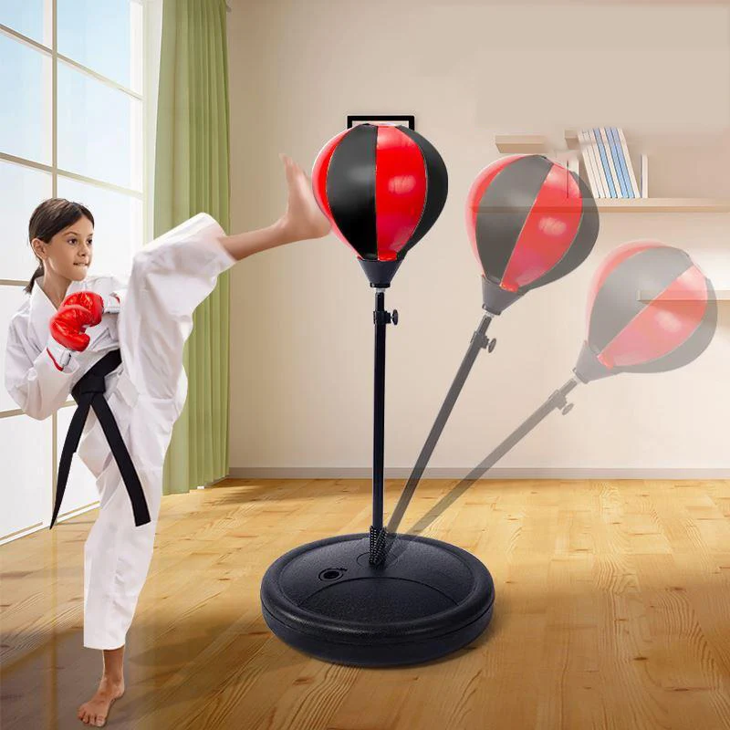 Adjustable Vertical Boxing Ball Household Multifunctional Sandbag Boxing Training Equipment With Gloves Indoor/Outdoor Practice