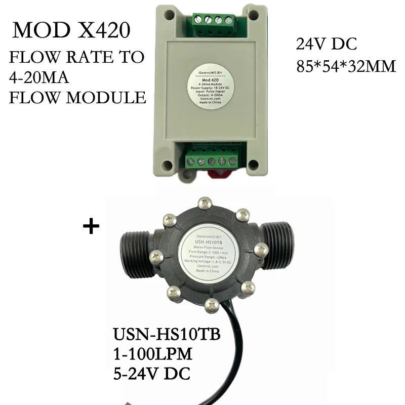 Mod X420 Przesyłacz przepływu i czujnik G1 Wejście prędkości przepływu do wyjścia 4-20 mA Impuls Singal do modułu wyjściowego prądu