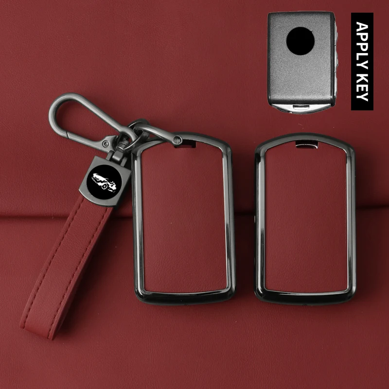 Verschleißfeste Zinklegierung Leder-Schlüsselanhänger-Hülle, Für Volvo XC40 XC60 XC90 S60 S90 V60 V90 T5 T6 T8 Auto Smart Key Schutz Zubehör