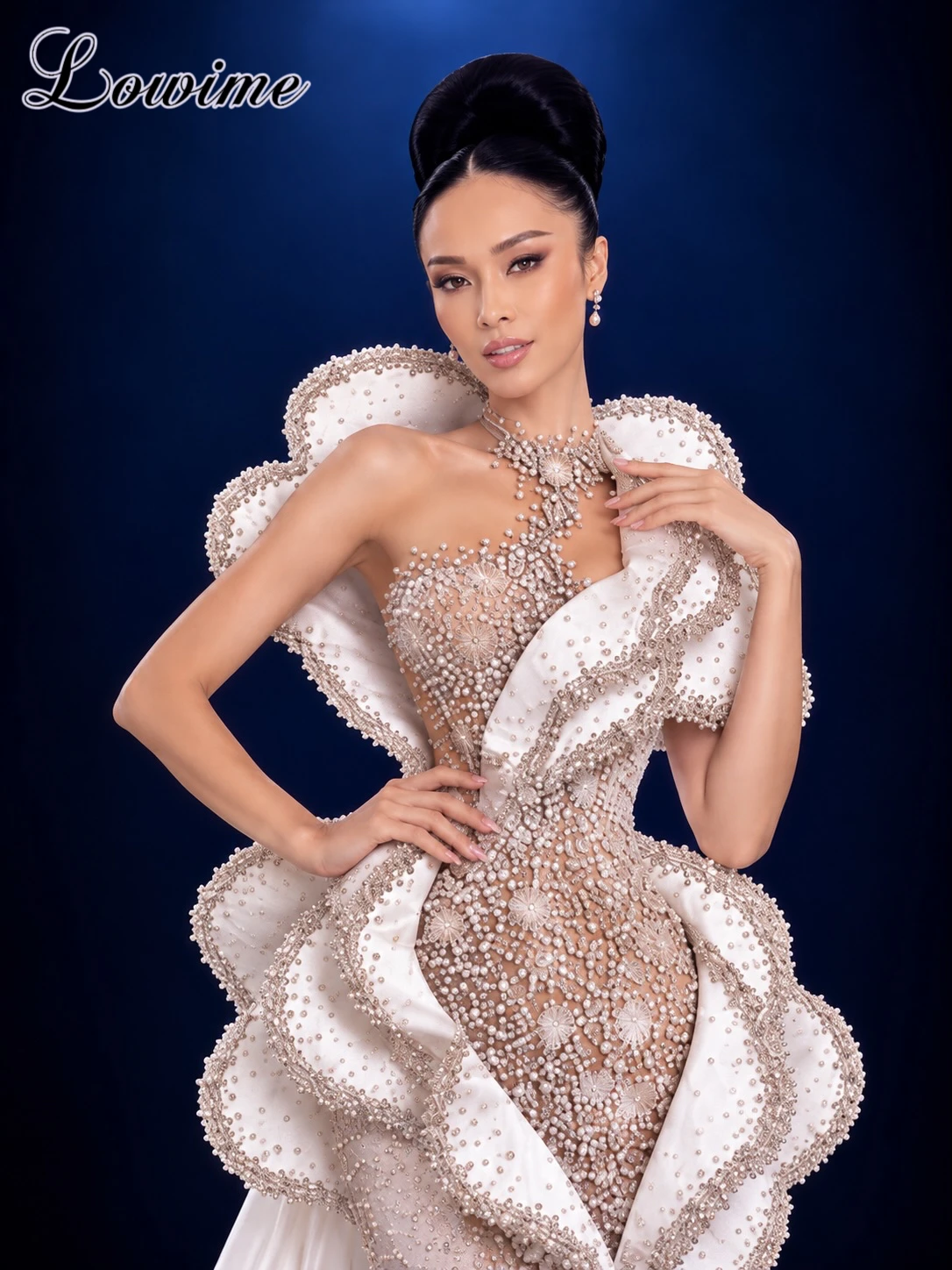 2027 New Fashion Heavy Hand Sewn Celebrity Dresses Gorgeous Crystals Evening Dresses For Women Vestidos De Gala Customized