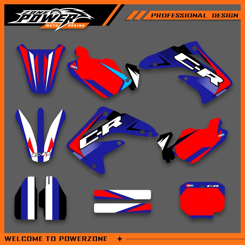 

Powerzone for CR85 Team Graphics Background Sticker Decal Kit for Honda CR85 2003-2008 2009 2010 2011 2012 2013 CR85 85CC 02