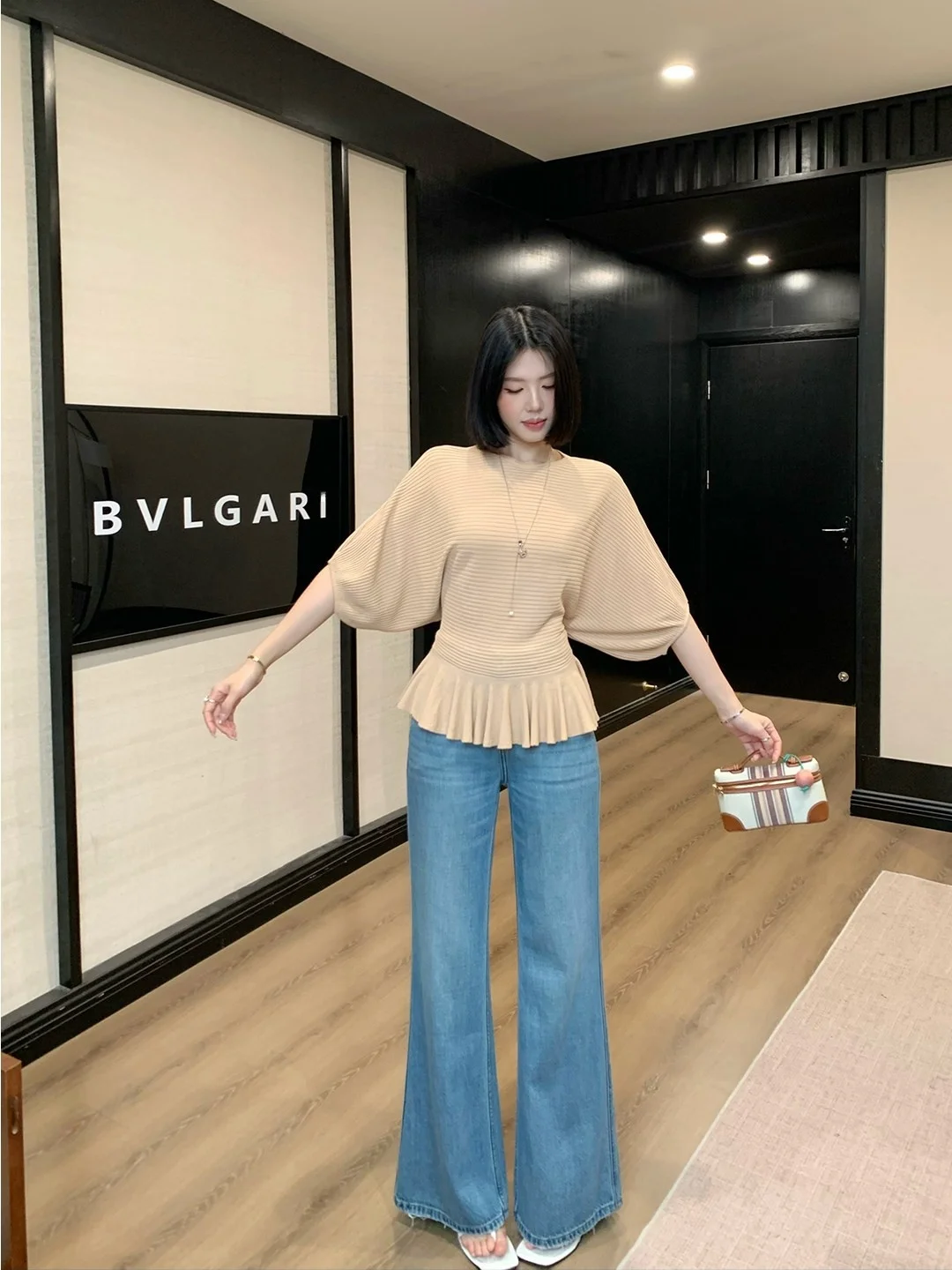 

Slimming Sweet And Spicy Cotton Jeans Women's Spring Summer Versatile Pear Shape Straight Leg Denim Pants Natural Waist