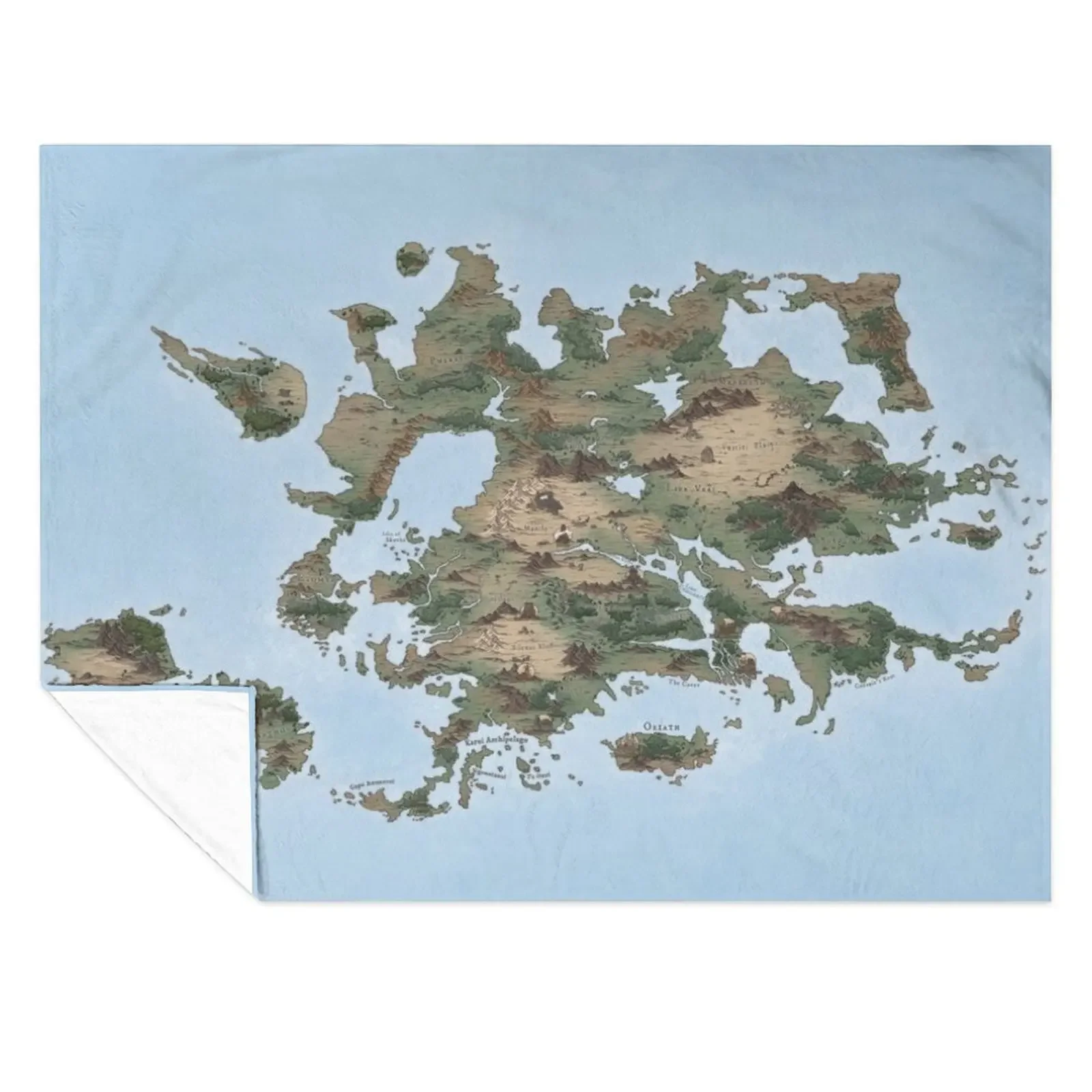 

Path of Exile map of Wraeclast Throw Blanket Summer Beddings Bed Fashionable for babies Summer Blankets