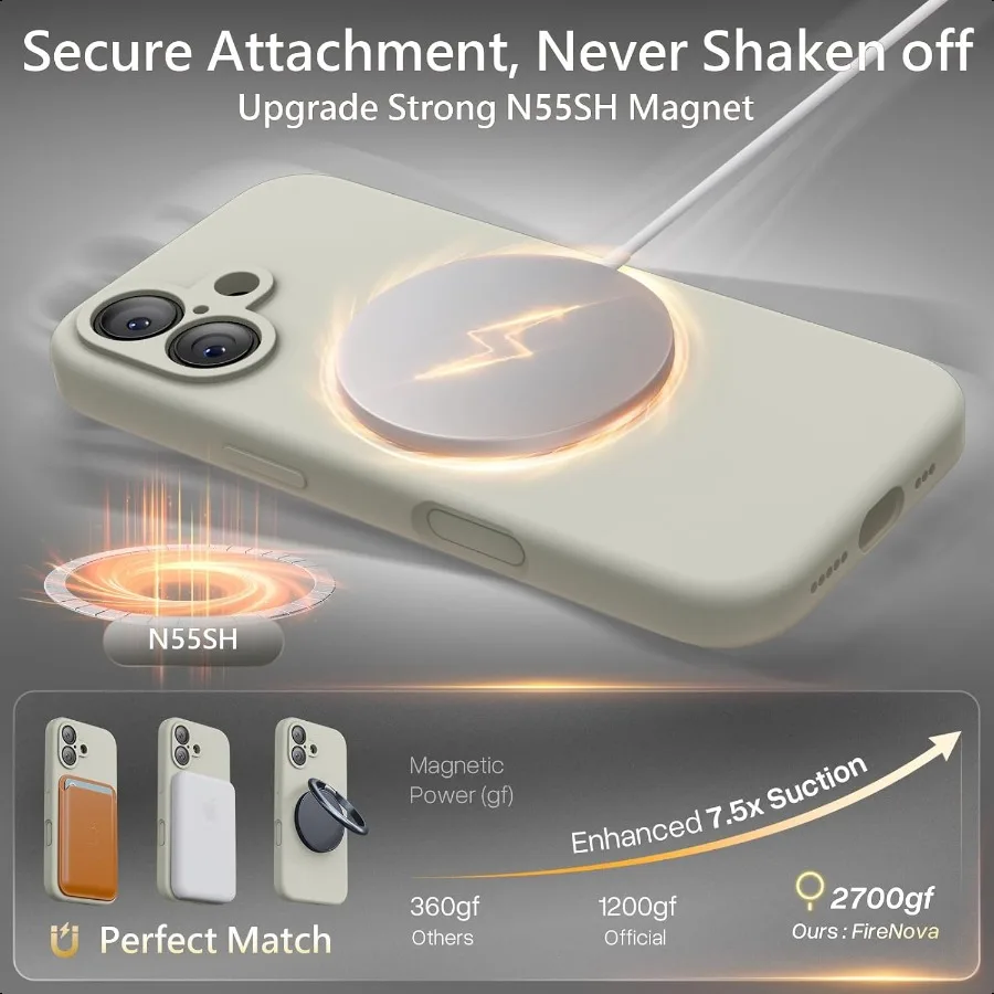 Magnetic for iPhone 17 Case Compatible with MagSafe [Integrated Silicone Camera Control Button] [Camera Protection] AntiScratch