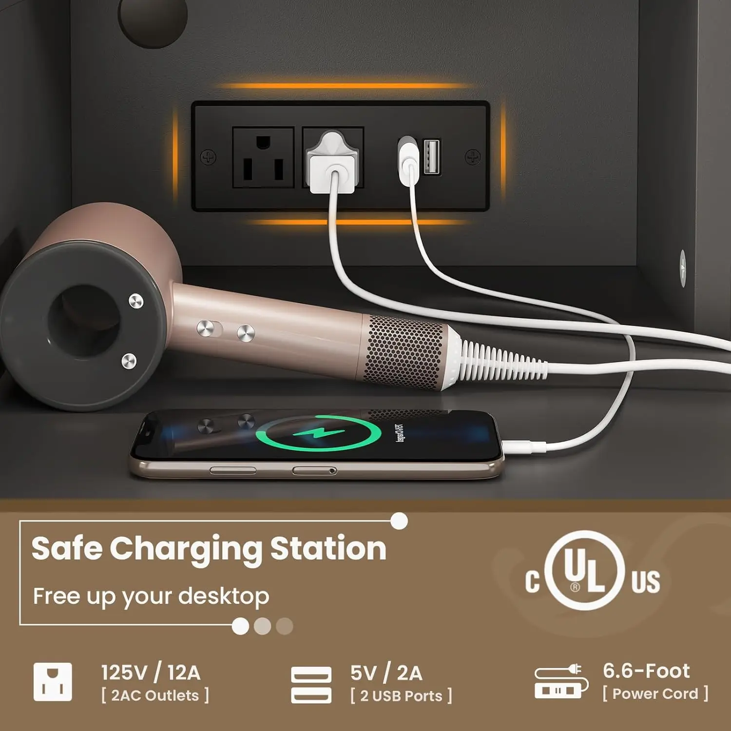 Meja Rias Rias dengan Cermin Geser Menyala & Organizer Perhiasan, Meja Rias Rias dengan 5 Laci, Hitam Modern