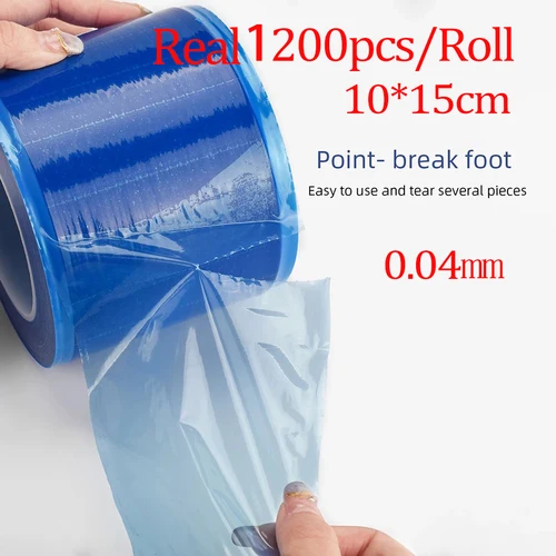 Imagen 1 del producto Barrera de tatuaje Dental de 1200 piezas y 0,04mm, cinta de película desechable, soporte protector de lámina de plástico, membrana de aislamiento de protección bucal