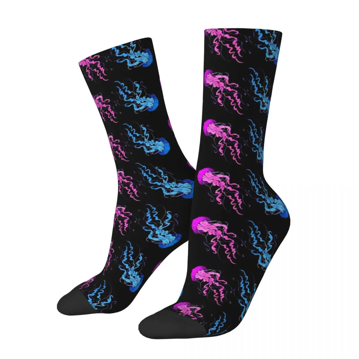 Jellies Stockings Unisex Colorful Jellyfish Print Socks Soft Harajuku Socks Autumn Running Anti Skid Design Socks Gift