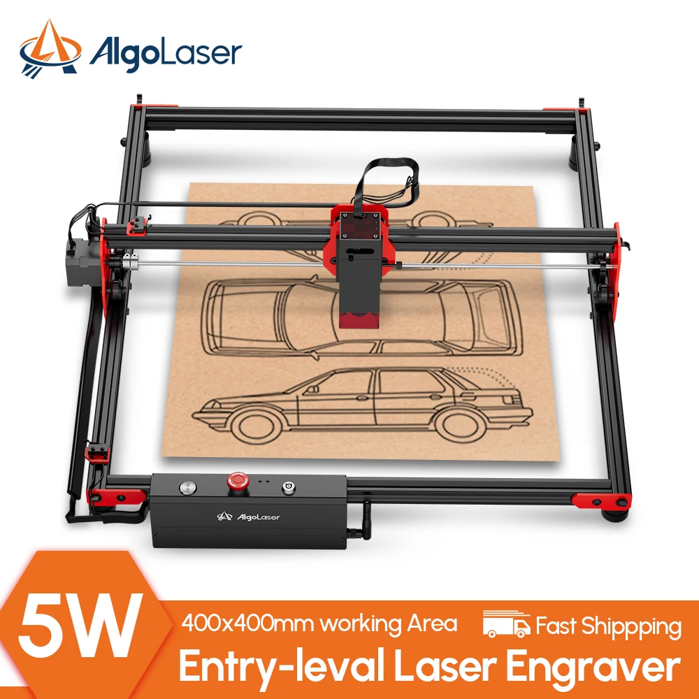 Algolaser DIY Kit 5W Laser Cutter Desktop CNC Laser Engraving Machine Mini Carver Laser Engraver Cutter DIY Logo Marker Printer