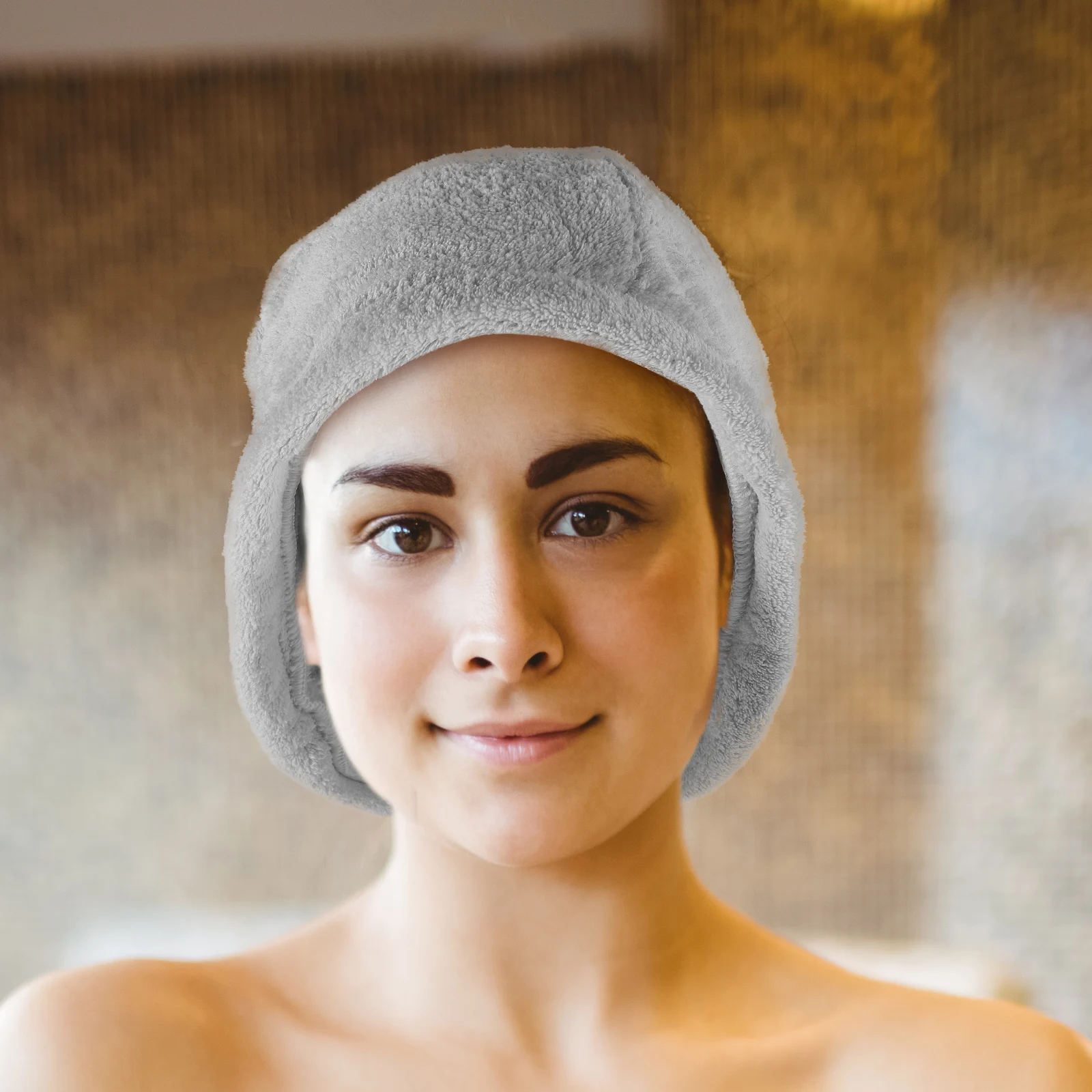 

Sauna Hat Hair Steamer Cap Cute Shower Mens Reusable Japanese Bath for Long