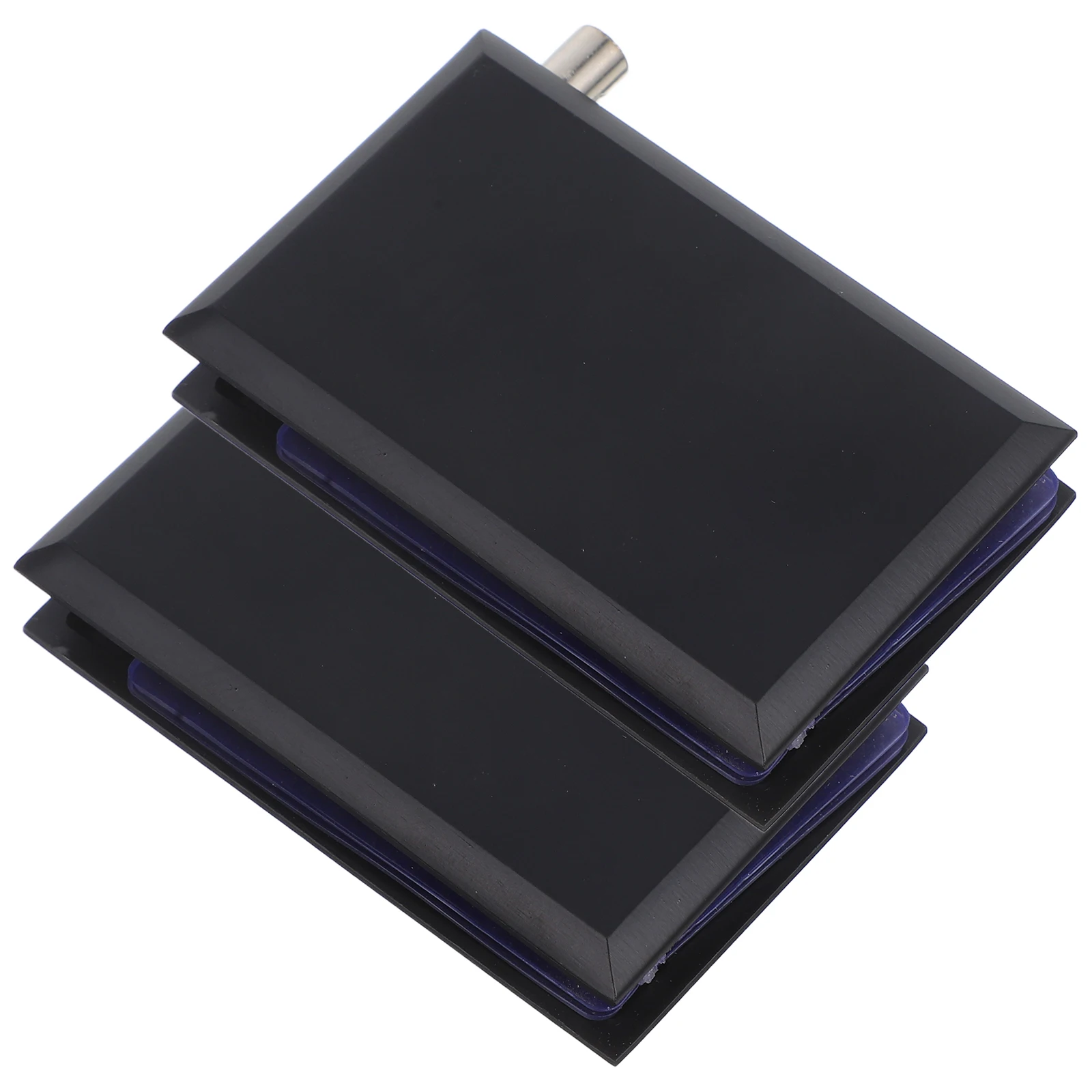 2 قطعة مفصلات الأبواب الزجاجية بدون إطار الثقيلة محور المفصلي للخزائن لا تركيب الحفر الأسود ماتي سبائك الزنك السلس سوينغ