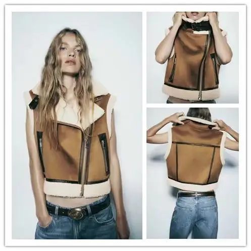 

Vests Waistcoats Thick Womens Uniform Autumn Patchwork Baggy School Academia Breathable Anti-Wrinkle Preppy Versatile Chic Retro