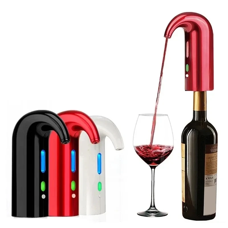

Electric Wine Pourer Wine Aerator Portable Pourer USB Rechargeable Instant Wine Decanter Dispenser Pump One-Touch Automatic