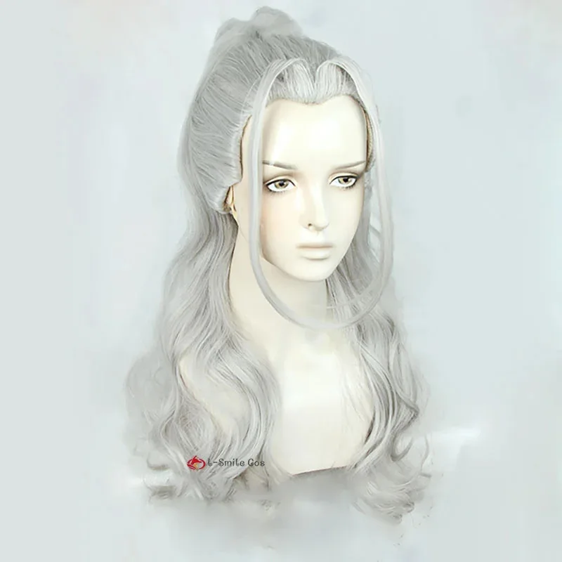 

Парики для косплея Ran Nagisa Game ES, серебристо-серые, длинные с зажимами для хвоста, термостойкие синтетические волосы, аниме-парик