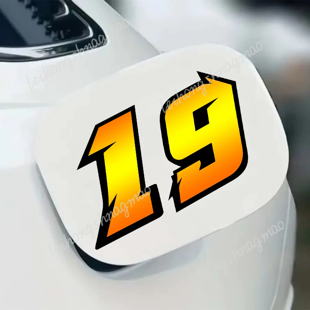 Digital Phone Number 0 1 2 3 4 5 6 7 8 9 Racing Number Motorcycle Helmet Car Personality  Decoration Vinyl Decal