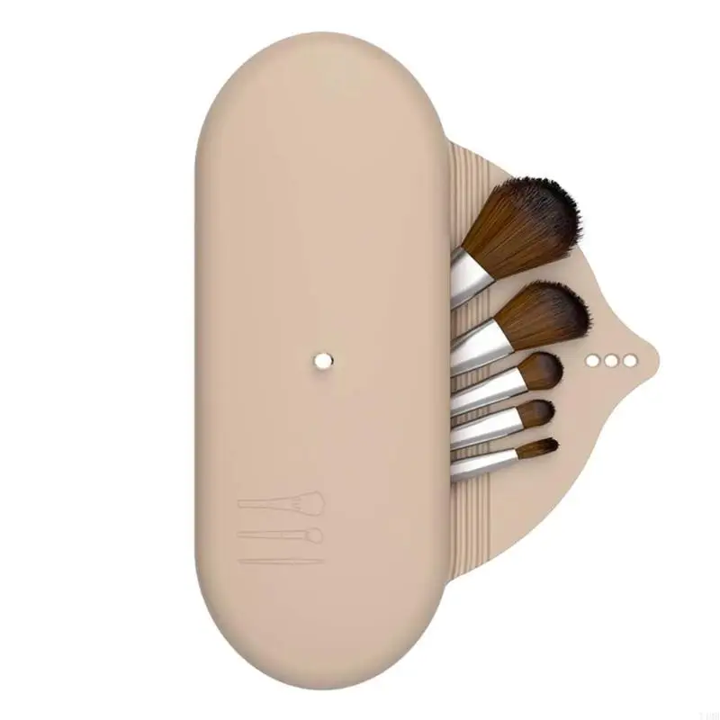 Silikonowa makijaż szczotka do przechowywania worka podróżna kosmetyka uchwyt przenośny makijaż Organizator torby makijażu t4mb