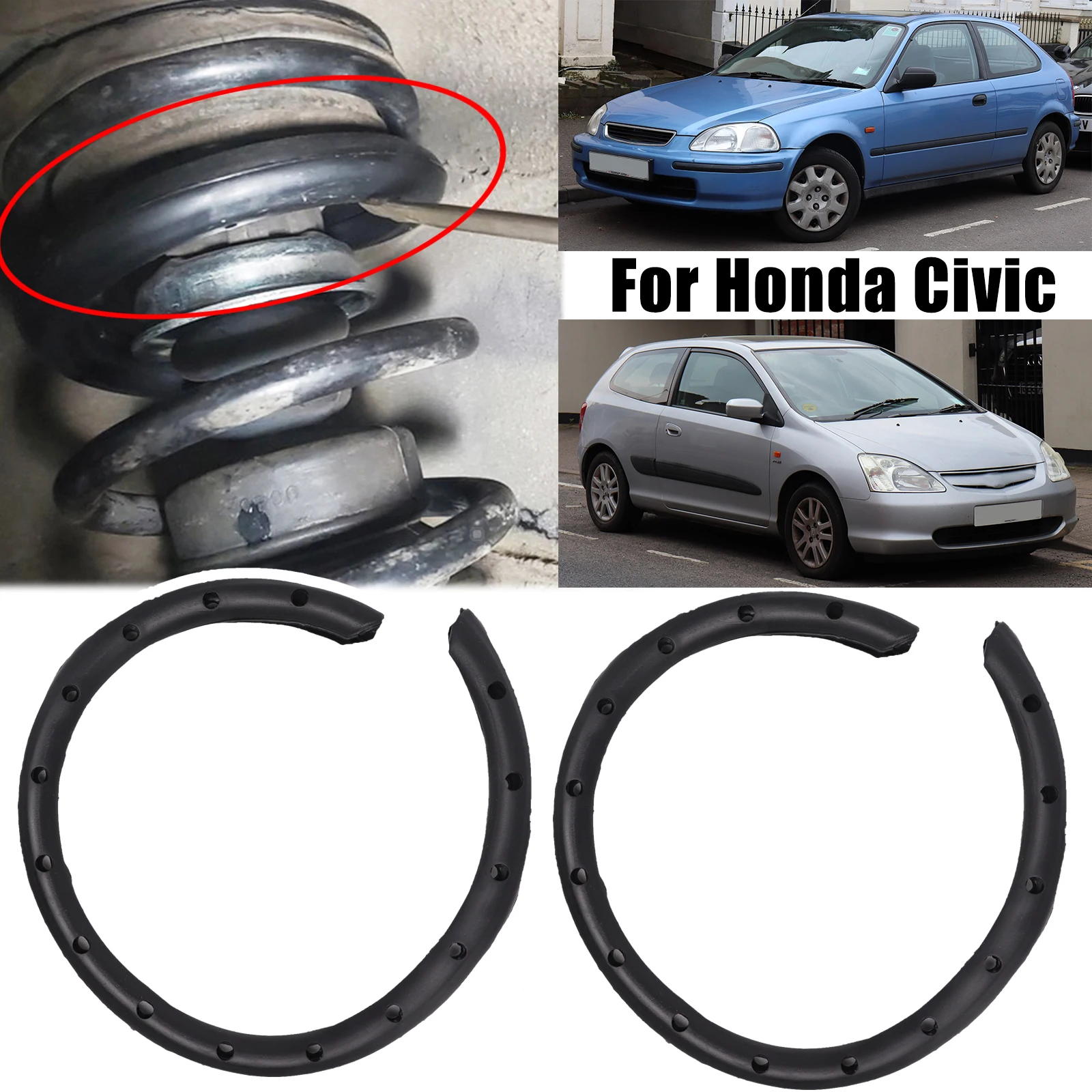 

Coil Spring Silencer Rubber For Honda Civic Insulator Sleeve Front Rear Lower Suspension Noise Reducer Shock Absorber Protector