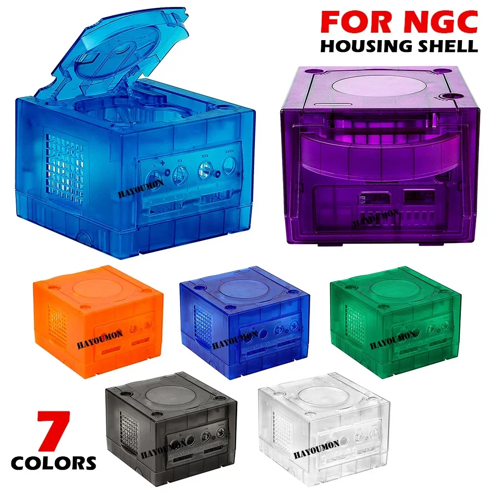 Boîtier de remplacement transparent pour Gamecube, coque pour console de jeux vidéo rétro NGC DOL-101/DOL-001