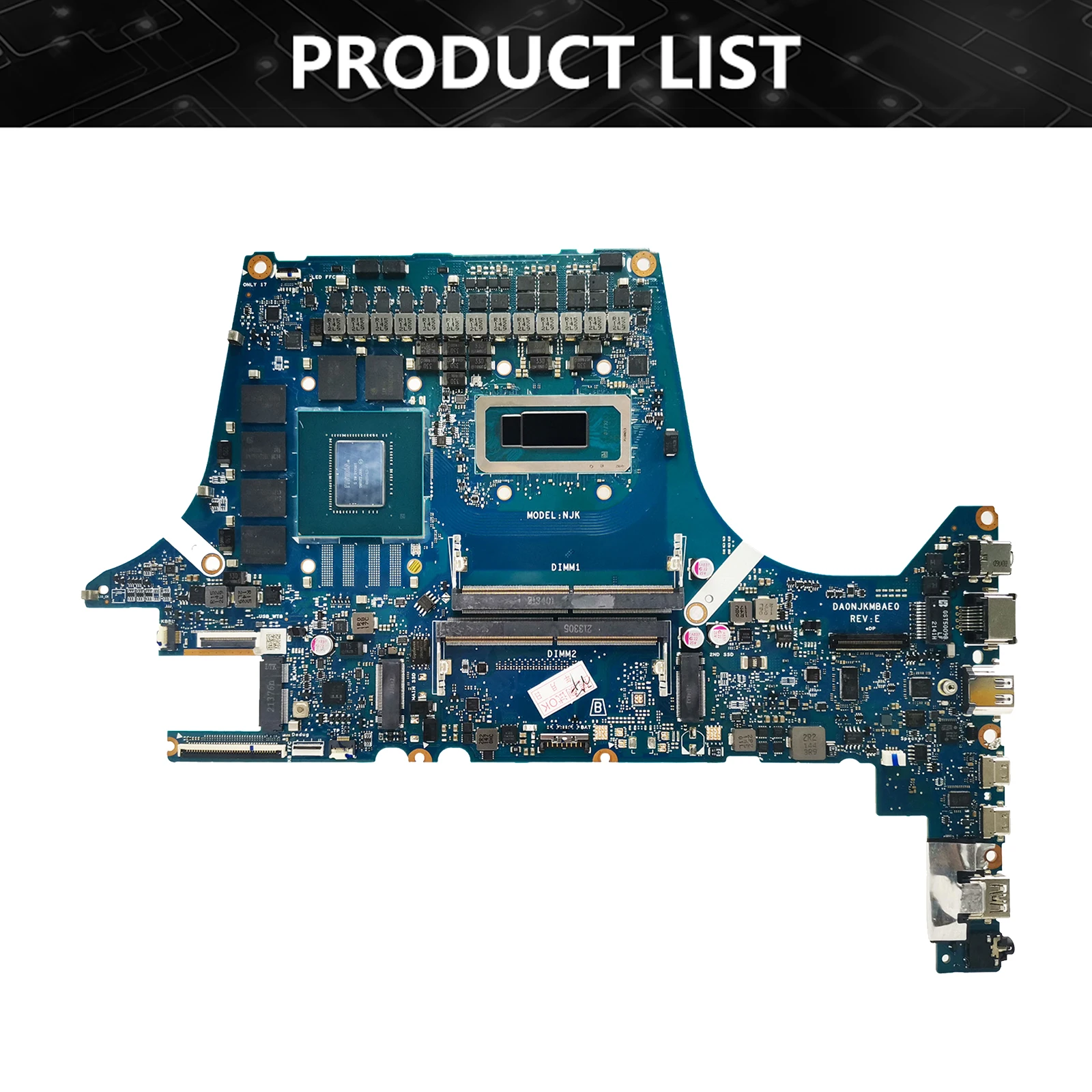 Placa-mãe para ASUS FX507ZM FX517ZM FX517ZR FX707ZM FX507ZR FX507ZR FX707ZR TUF707Z TUF517Z, i5, i7, i9 12th Placa-mãe para laptop