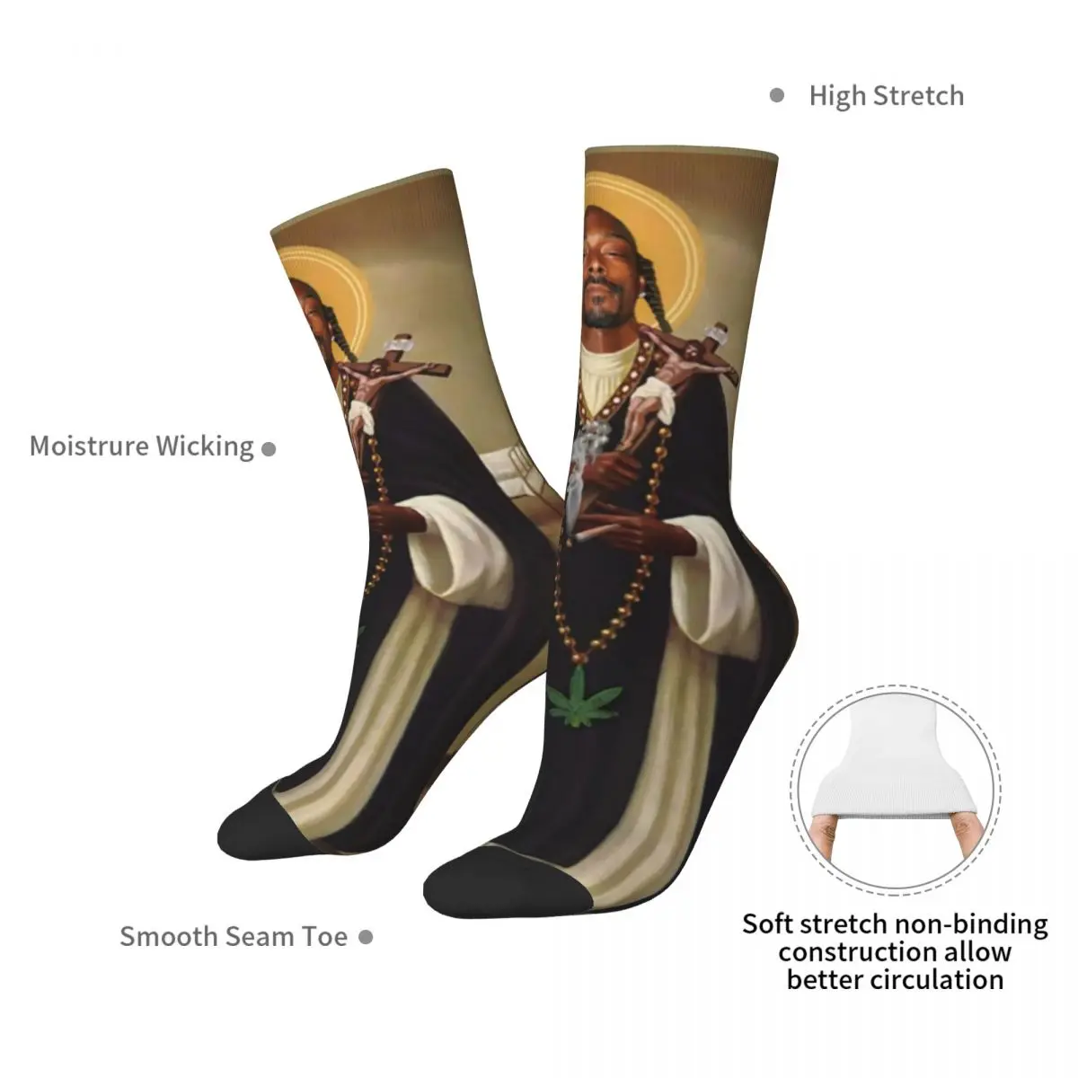 Snoop Dog Socks Winter Jesus Stockings Korean Women Men Quality Socks Design Outdoor Sports Anti Sweat Socks