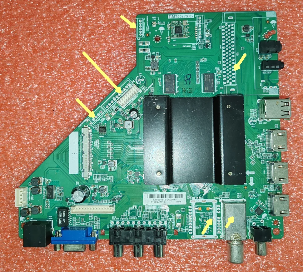 

T.MT5522S.82 4K WiFi network TV main board, check the power interface clearly