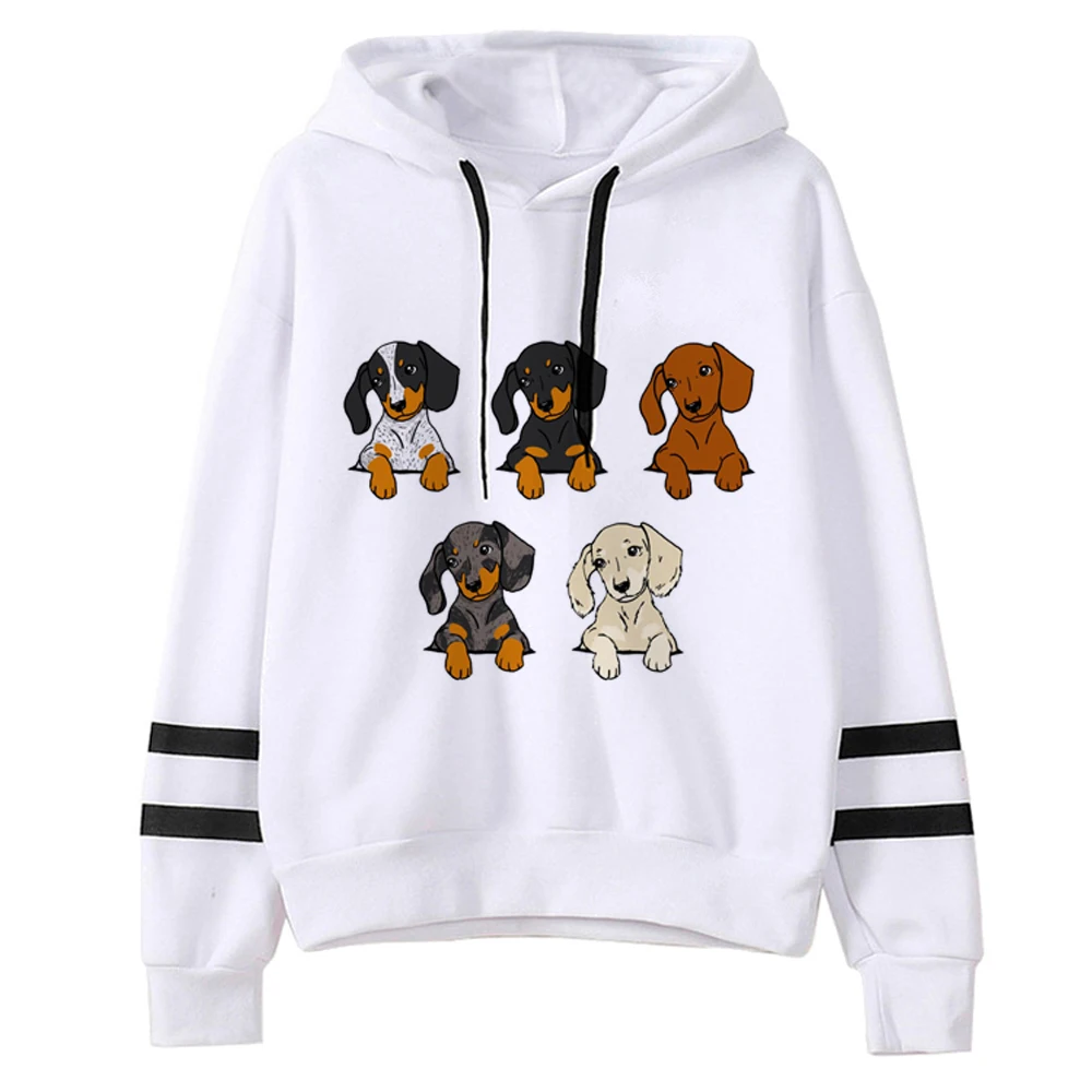 Dachshund hoodies women gothic 90s vintage y2k aesthetic Hooded Shirt female 90s clothes