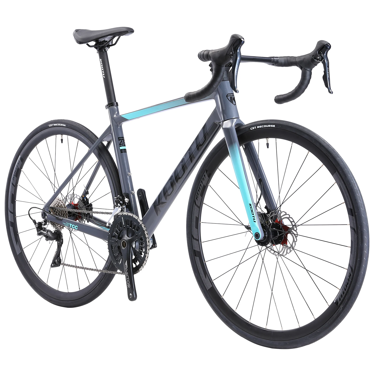 KOOTU R12 R7000 22-speed Disc Brake Road Bike Carbon Fiber Road Bike 700C Colorful Road Bike for Men and Women