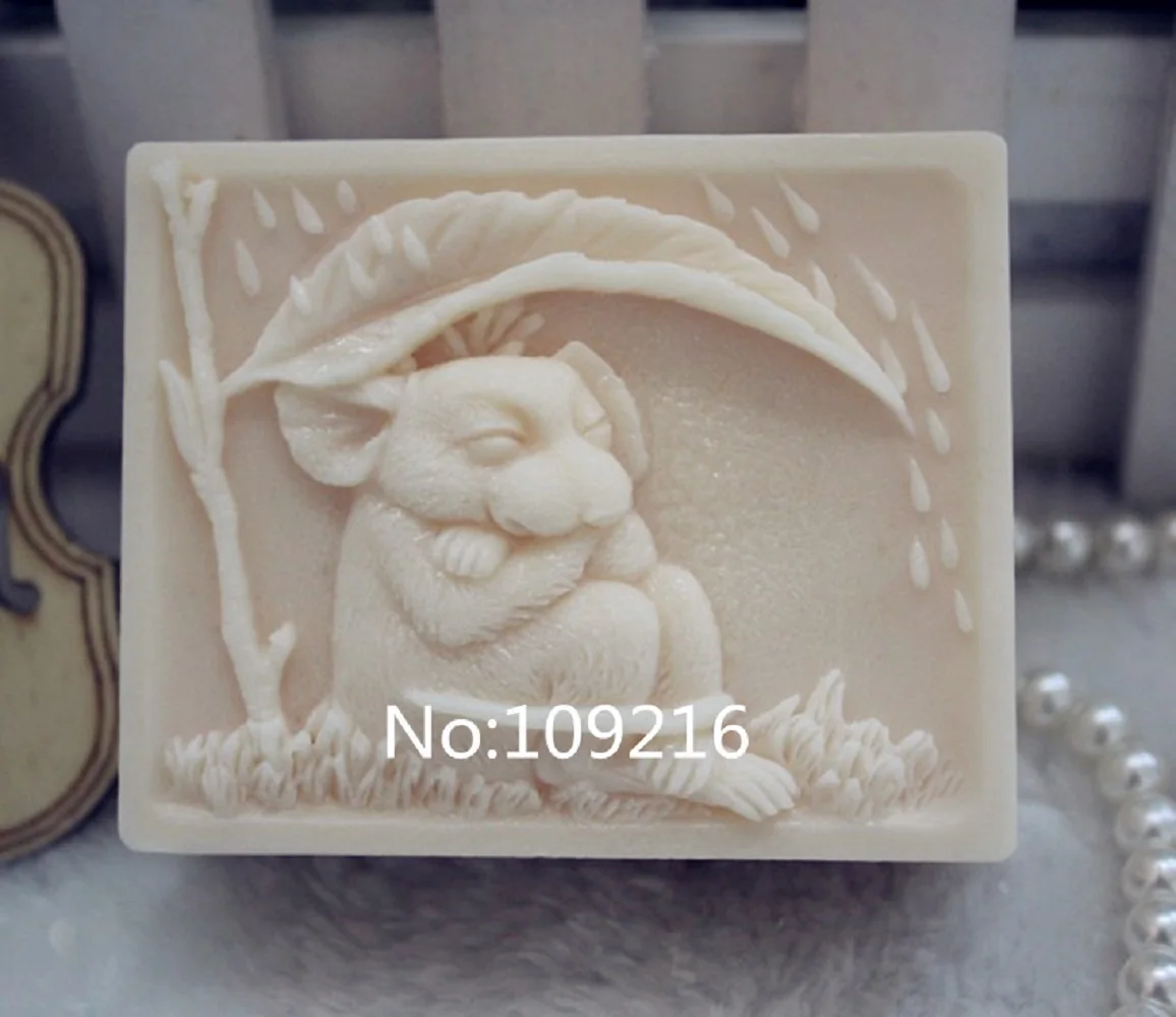 1pcs Take Shelter From Rain (ZX123) Silicone Handmade Soap Mold Crafts DIY Silicone Mould