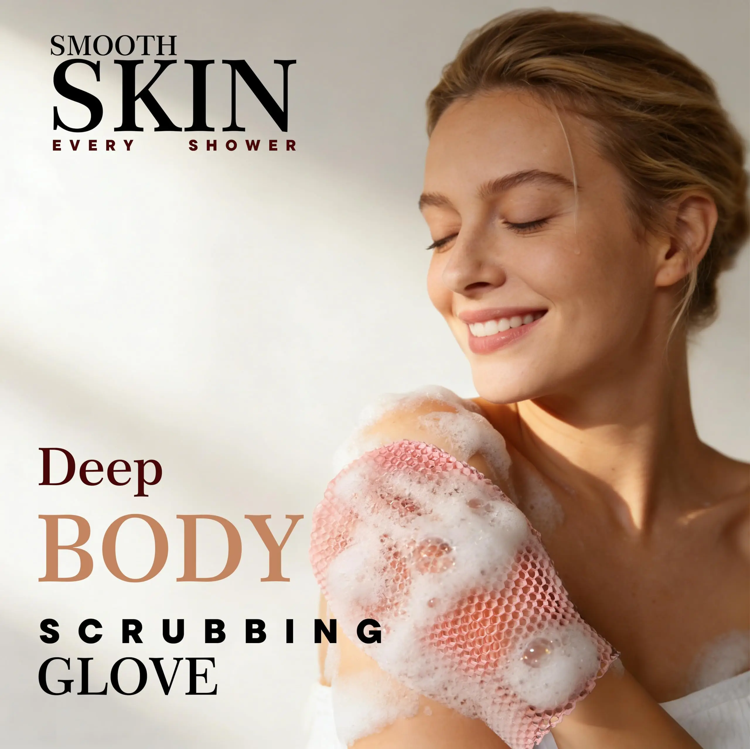 Guante de Baño Exfoliante con Estructura de Panal de Abeja, Guante de Ducha 3D para una Limpieza Profunda, Elimina la Piel Muerta, para Todo Tipo de Piel