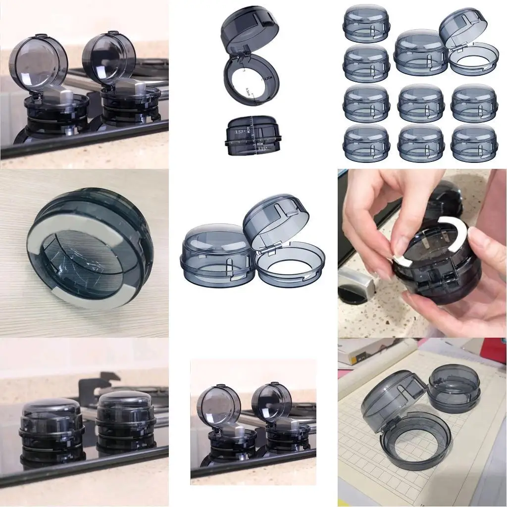 

2Pcs Child Proof Clear View Stove Knob Covers Baby Safe Kitchen Stove Knob Cover L8RB