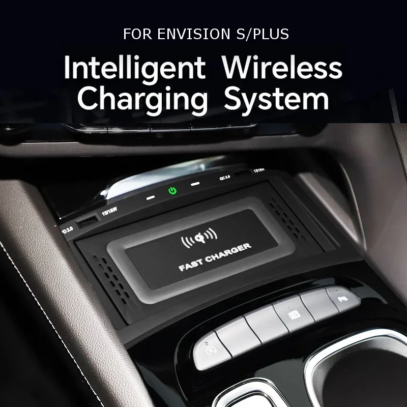 

Car Wireless Charger Modified Smart Cigarette Lighter Board Fast Charging Pad For Buick Envision S/PLUS Avenir 2020 2021 2022