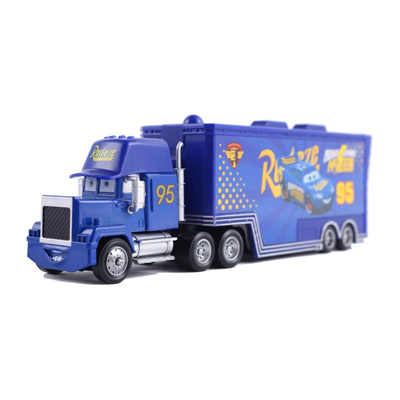 Disney Pixar Cars 3 Cars 2 Cruz Ramirez Mack Uncle NO.51 Dinoco Truck 1:55 Diecast Metal Alloy Model New Year Toys For Kids