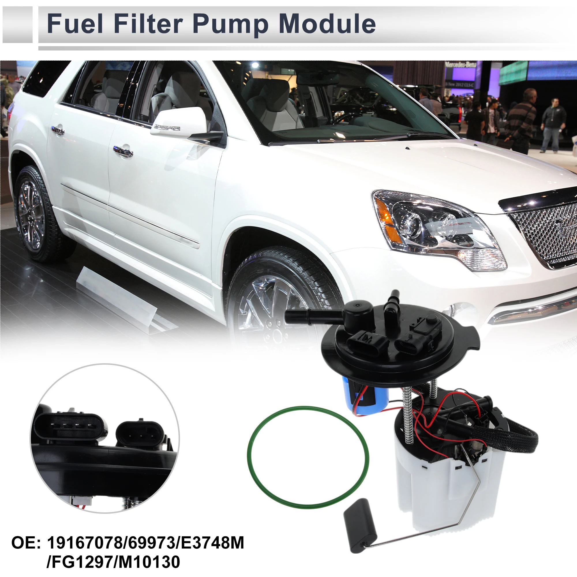 X Autohaux Electric Fuel Pump Assembly for GMC Acadia for Saturn Outlook 2007-2008 3.6L Fuel Filter Pump Module No.19167078