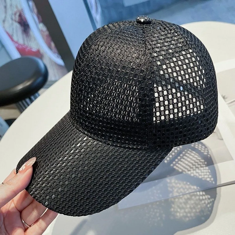 

Casual Wide Brim Mesh Baseball Cap Adjustable Quick-drying Cycling Sun Hat Breathable Peaked Cap Outdoor Sports