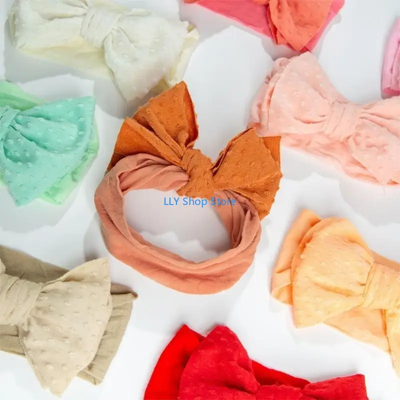 T8UD طفلة كبيرة الأقواس عصائب مطاطا Hairbands إكسسوارات الشعر صور الدعائم