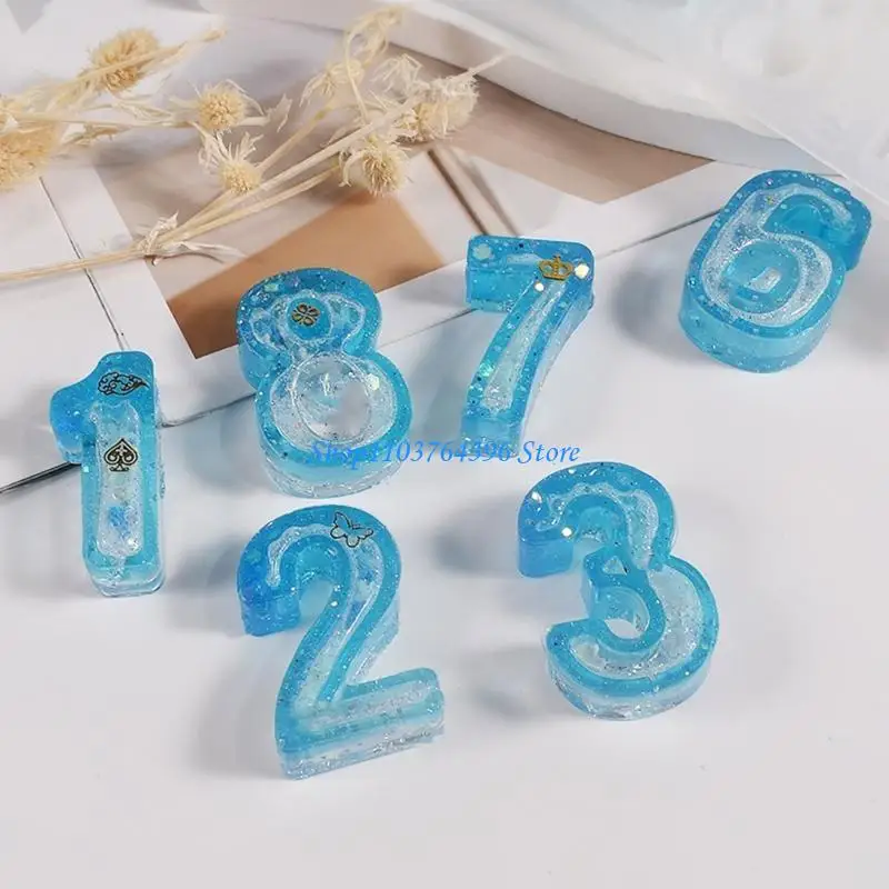 0-9 실리콘 몰드 수지 주조 도구/DIY 공예용 박막 시트