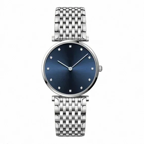 Orologio da uomo di lusso nuovo da donna al quarzo nero blu orologio da polso Reloj Hombre