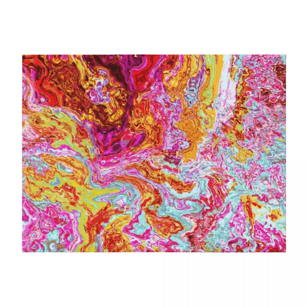 

Oil slick vibrant pinkblue yellow Throw Blanket anime valentine gift ideas Multi-Purpose Flannel Fabric Blankets