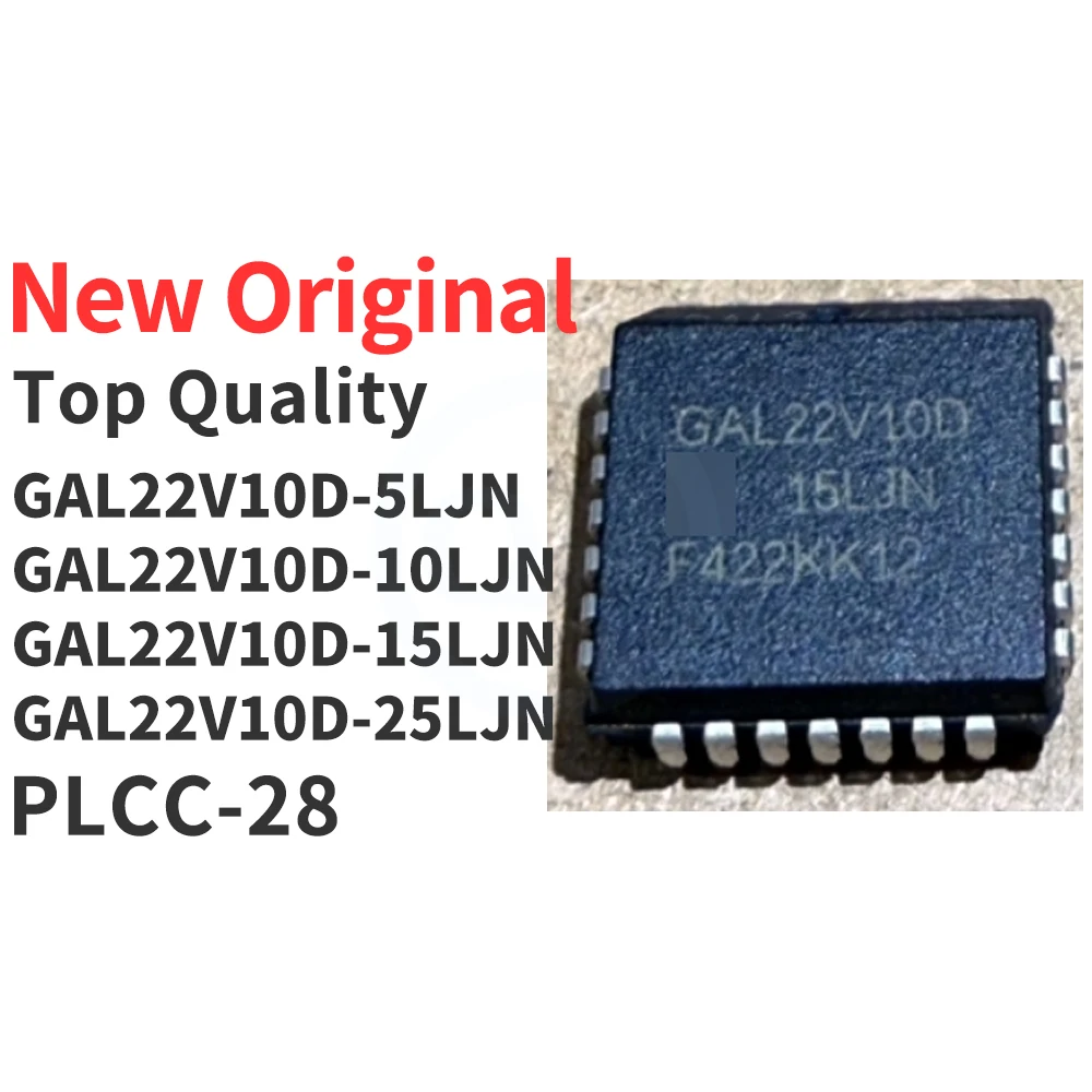 

(10 Pieces) GAL22V10D-5LJN GAL22V10D-10LJN GAL22V10D-15LJN GAL22V10D-25LJN PLCC-28 New Original