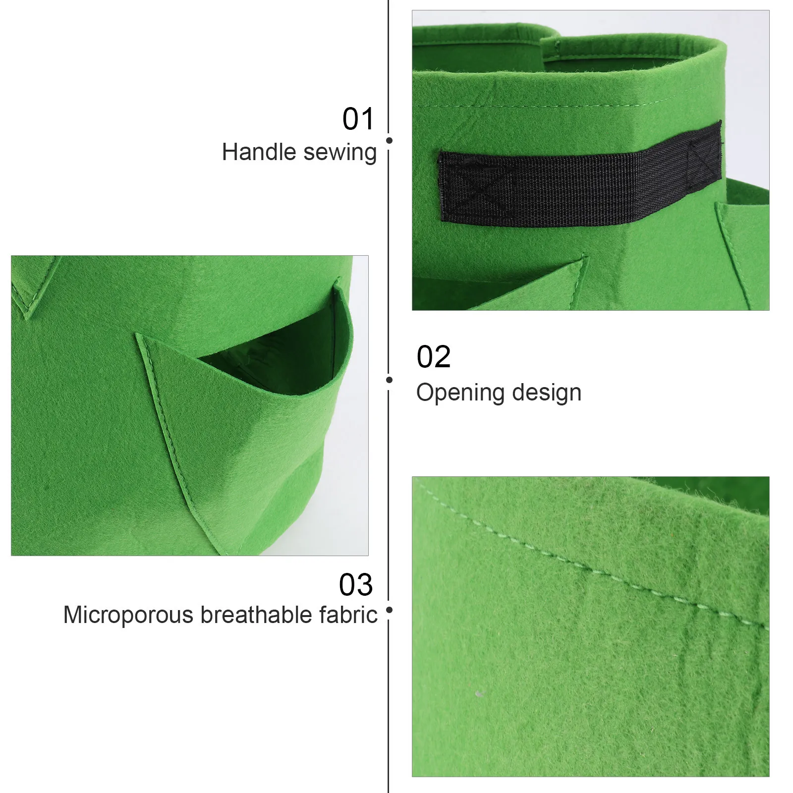 

1Pcs 10 Gallons Felt Strawberry Planter Hanging Gardening Bag Breathable Permeable Easy Carry Balcony Roof Strawberry Planter