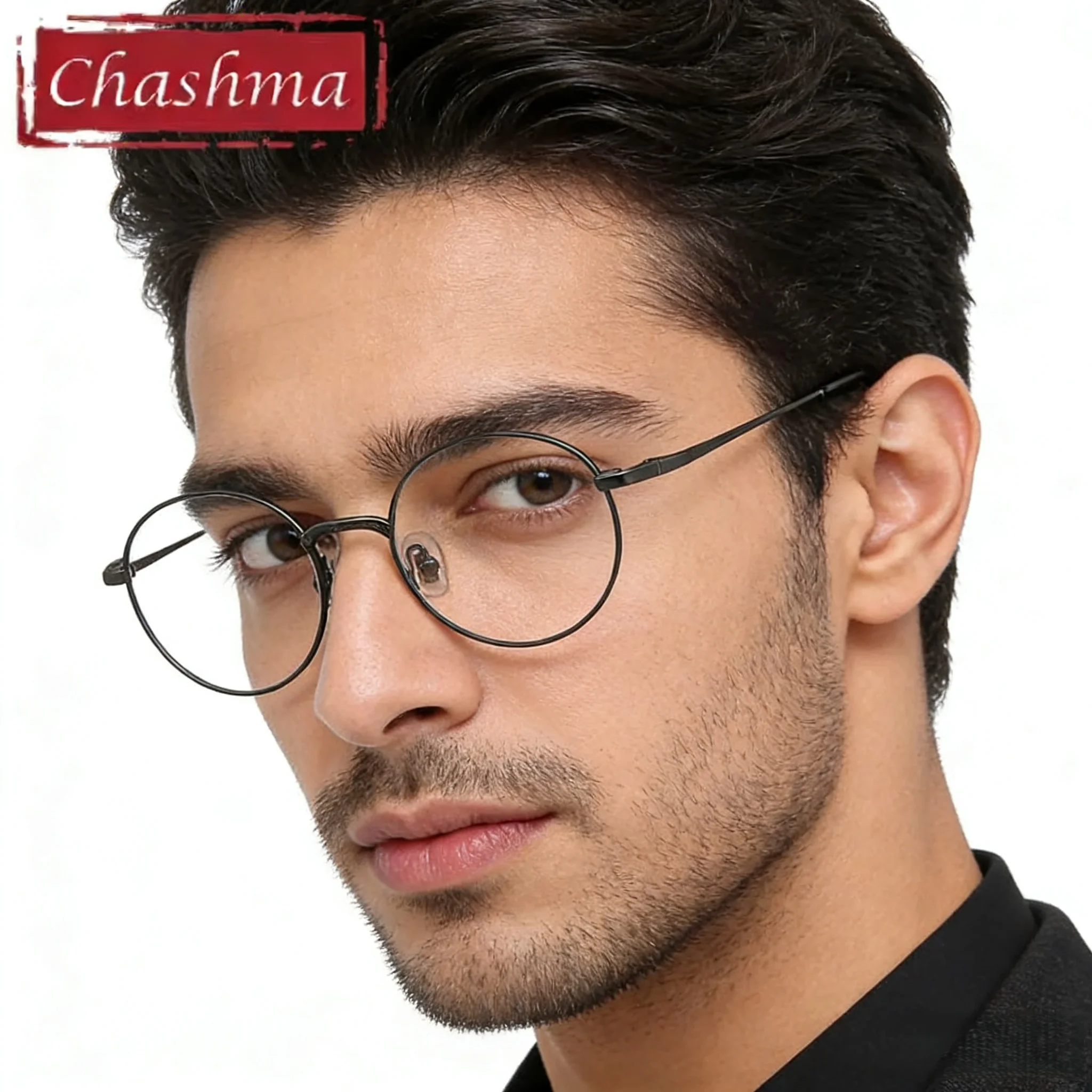 

Очки Chashma Titanium Round: Мужские и женские винтажные оправы для очков, легкие модные ретро-очки по рецепту