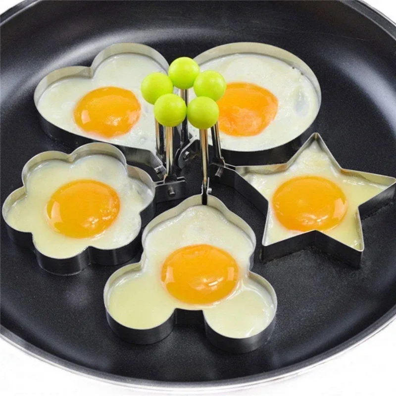 Stainless Steel Fried Egg Egg Mold Steel Fried Cooking Tools Kitchen Accessories Tools Kitchen Steel Egg Egg Shaper Omelette Mol