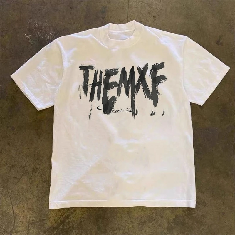 

2025 Summer fashion high-quality loose round-neck T-shirts casual cotton short-sleeved shirts for men and women 072511