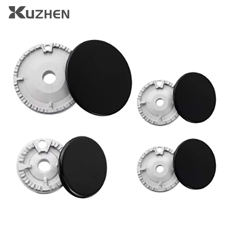 1 Set Gas Stove DIY Accessories Oven Gas Hob Burner Flat/Concave Fire Cover Crown Flame Cap Gas Burner Flame Cap